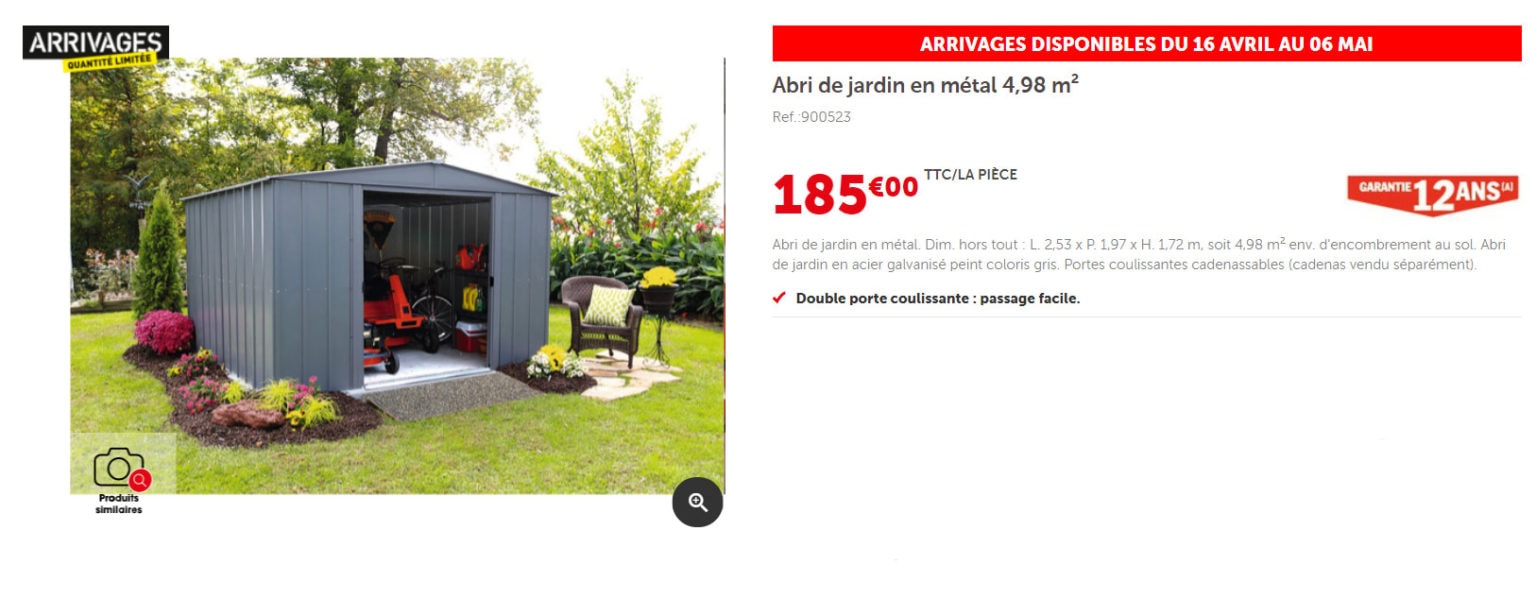Abri de jardin Brico Depot ⋆ Catalogues et arrivages Brico Depot 2025