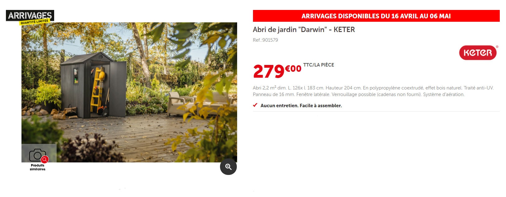 Abri de jardin Brico Depot ⋆ Catalogues et arrivages Brico Depot 2024