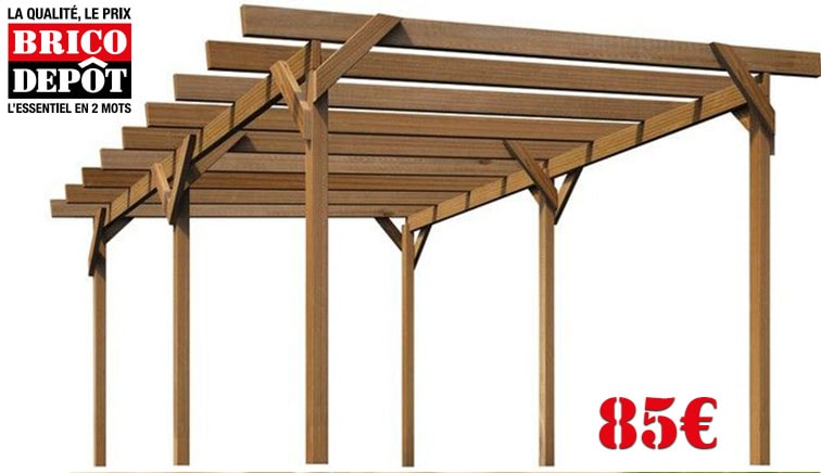 pergola bois brico depot