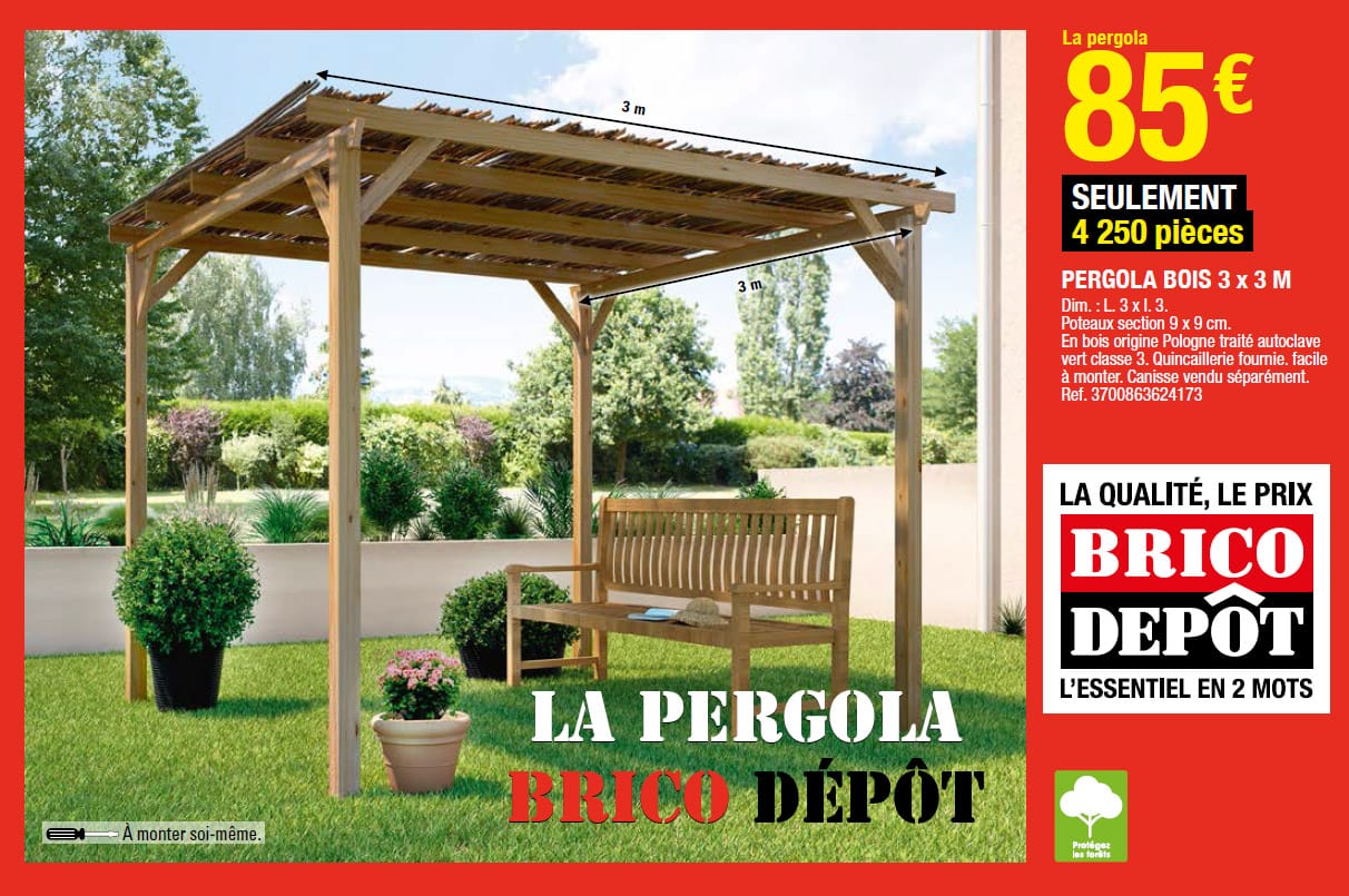 Pergola en bois, autoclave, arche, support plantes grimpantes, pas cher,  achat