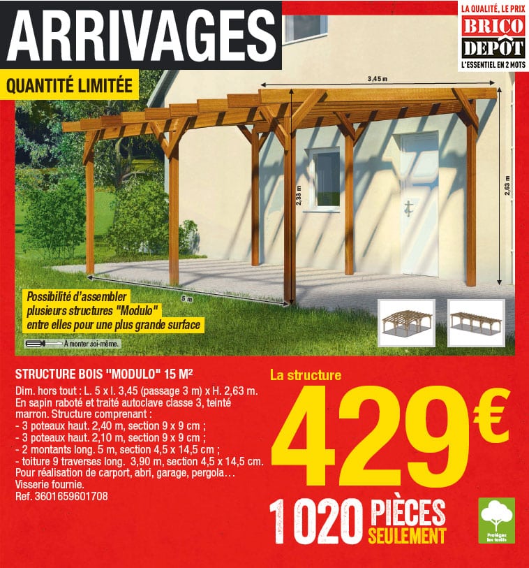 pergola bois modulo