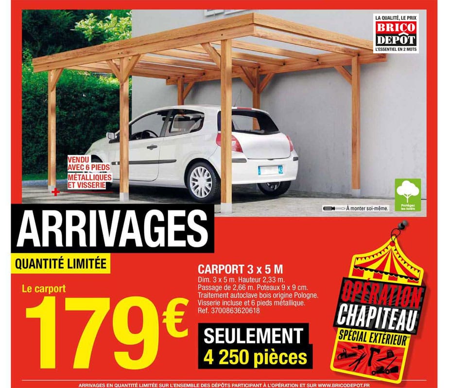 carport en bois brico depot