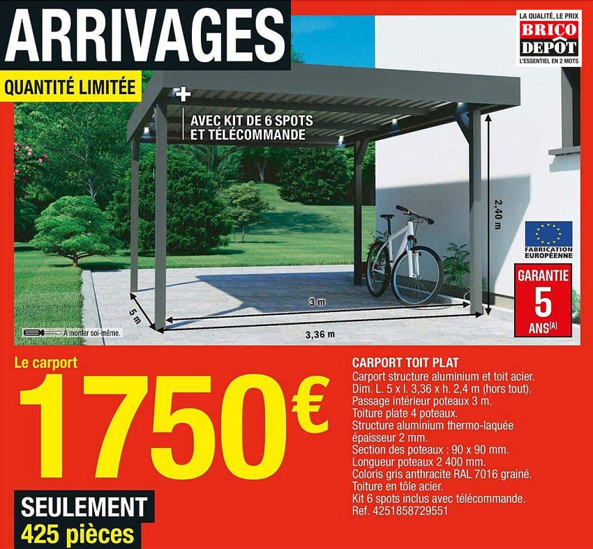 carport alu brico dépot