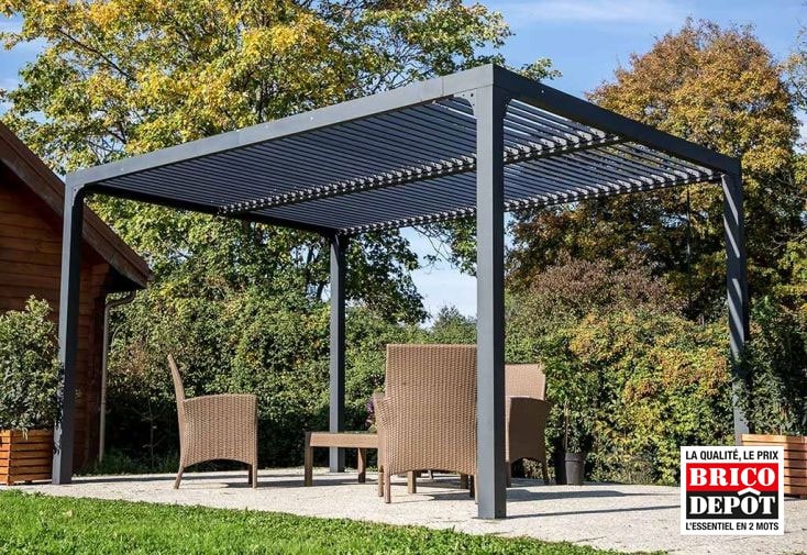 pergola bioclimatique auto-portée brico depot