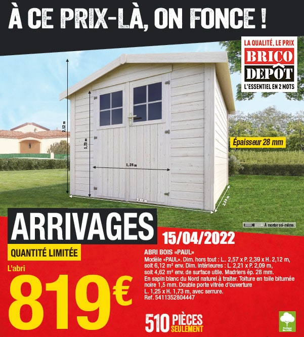 Promo Abri De Jardin Résine 8,5 M2 Keter chez Brico Dépôt