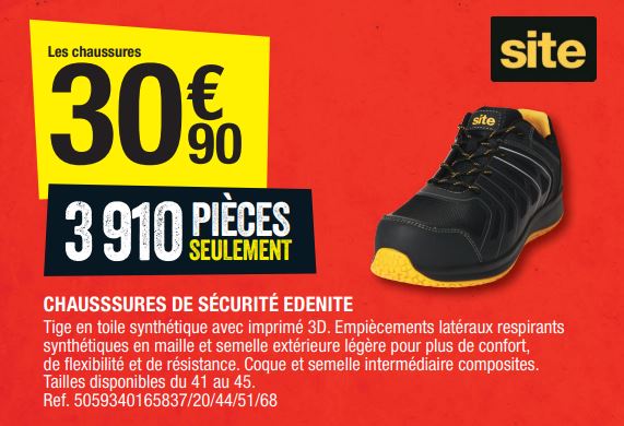 chaussures de sécurité brico dépot