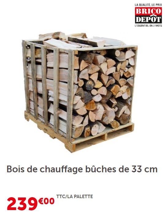 bois de chauffage brico depot