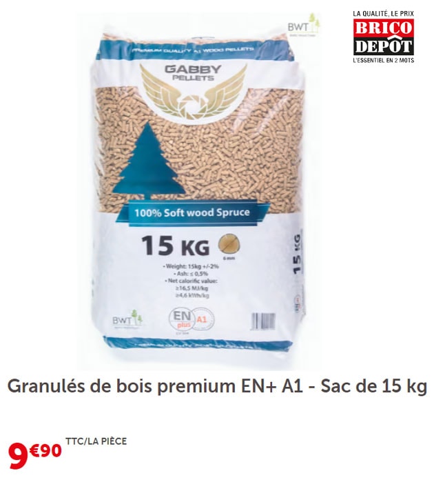 granulés de bois brico dépôt