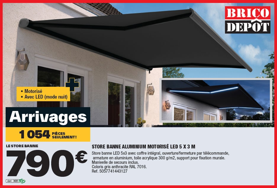 Brise-vue gris - H. 1,20 m x L. 5 m - Brico Dépôt