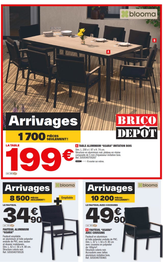 promo brico dépôt salon de jardin