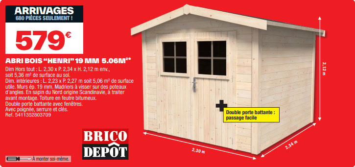abri de jardin en bois pas cher