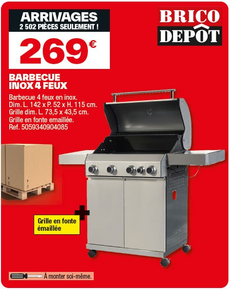 arrivages brico depot barbecue