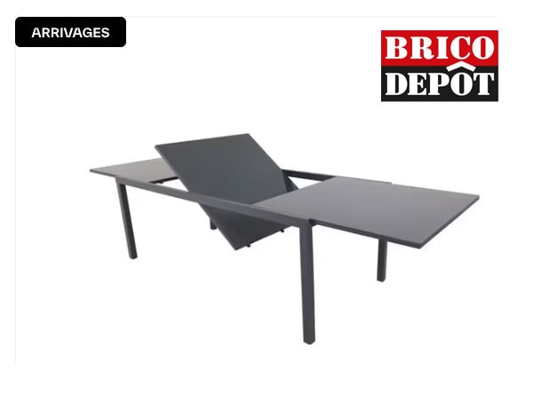 table de jardin extensible brico depot