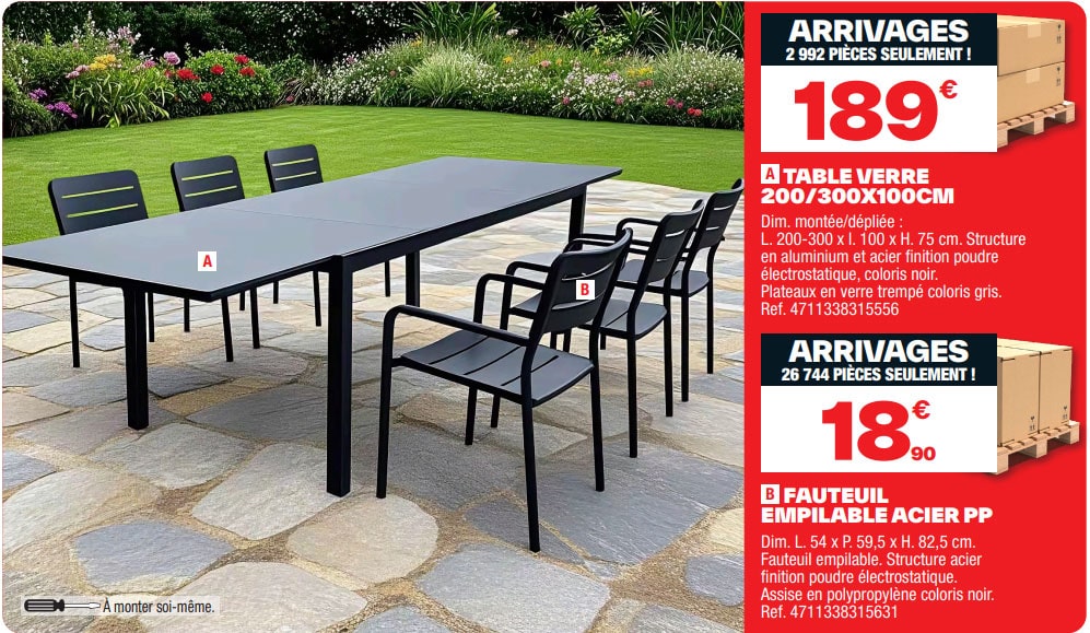table de jardin xxl