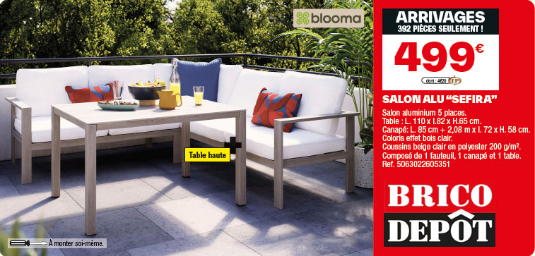 salon de jardin brico depot pas cher