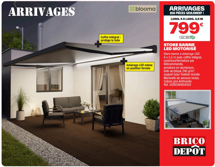 store banne 4x3 brico depot