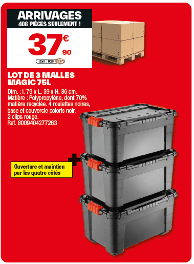 malle pvc brico dépôt