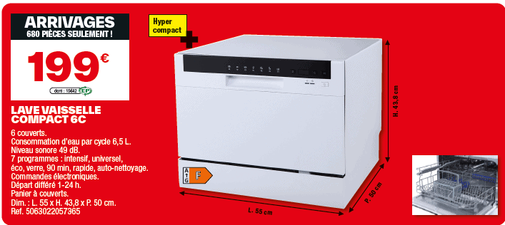 Lave-vaisselle compact brico dépôt