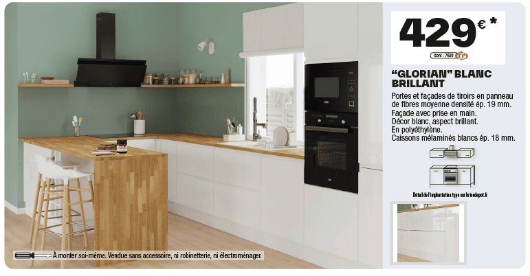 cuisine brico depot glorian