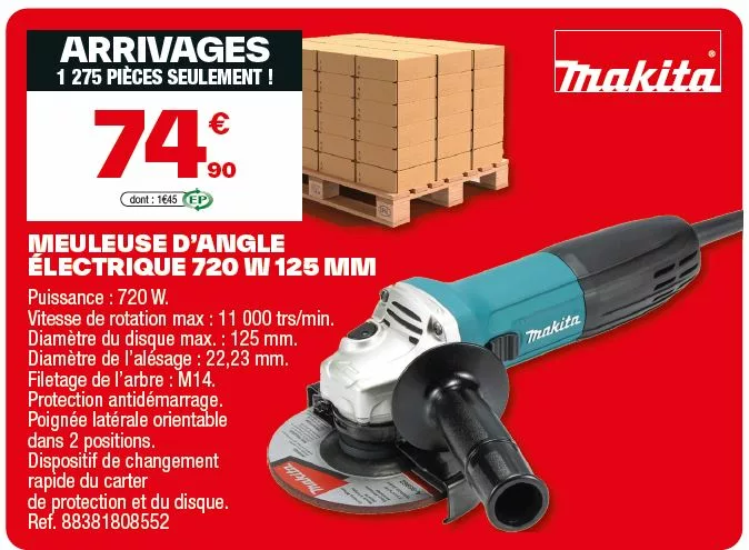 meuleuse d'angle makita brico dépôt