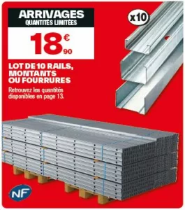 Montants placo Brico Dépôt : L’arrivage qu’il ne faut pas rater !