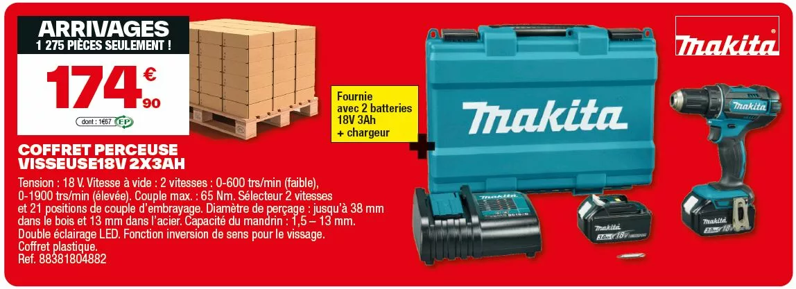 perceuse makita brico dépôt