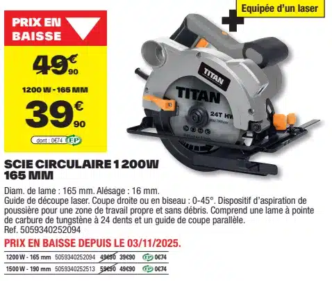 scie circulaire titan
