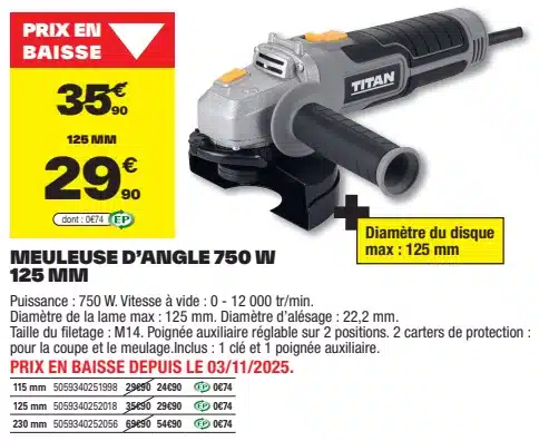 meuleuse d'angle titan