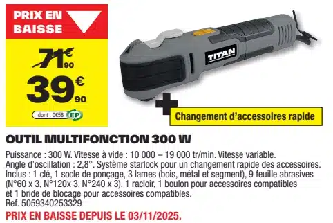 outil multifonction titan