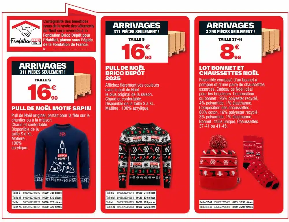 Les pulls moches de noël brico dépôt