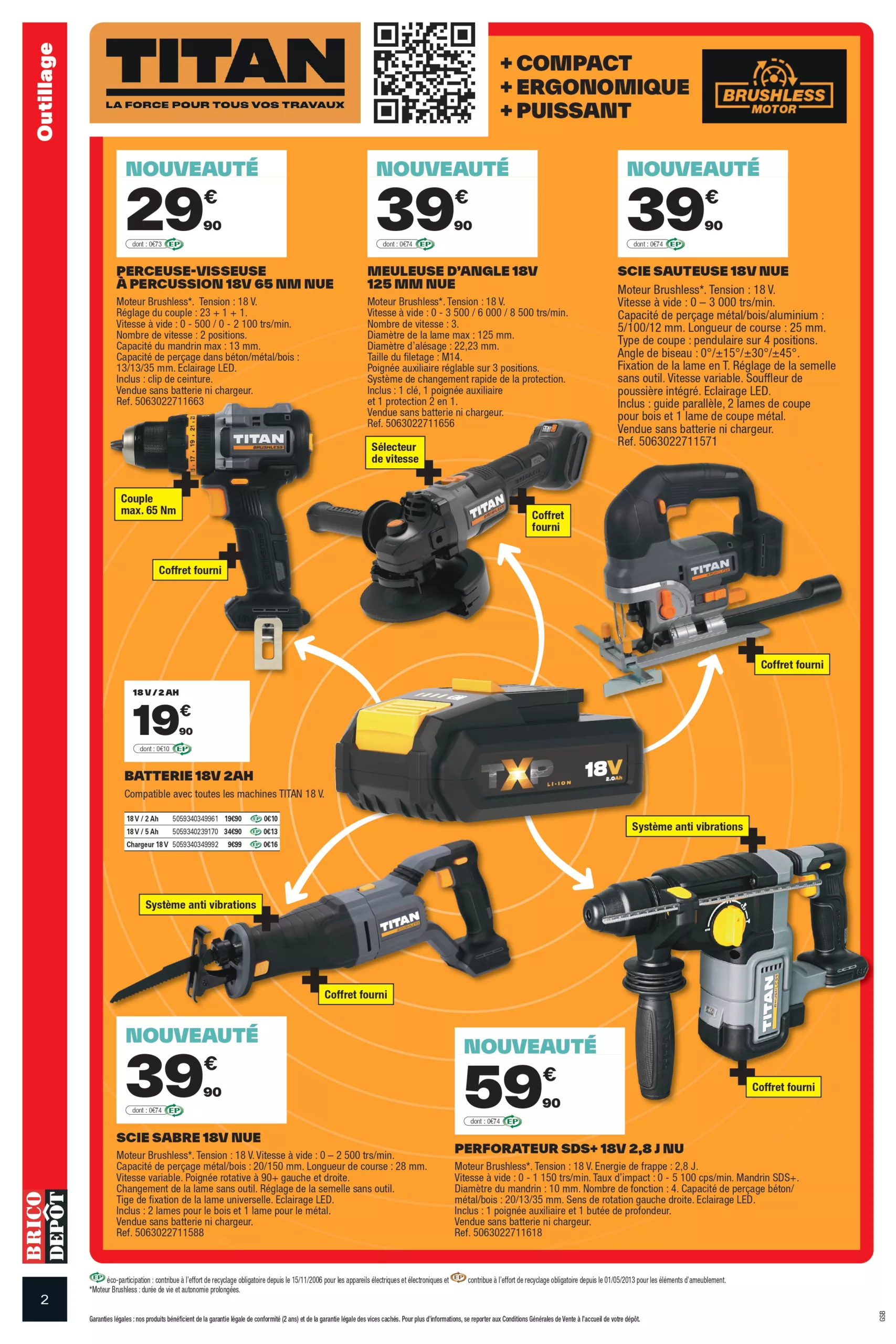 outils titan brico depot