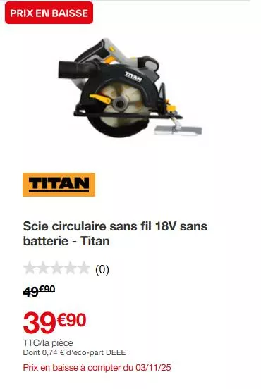 scie circulaire titan