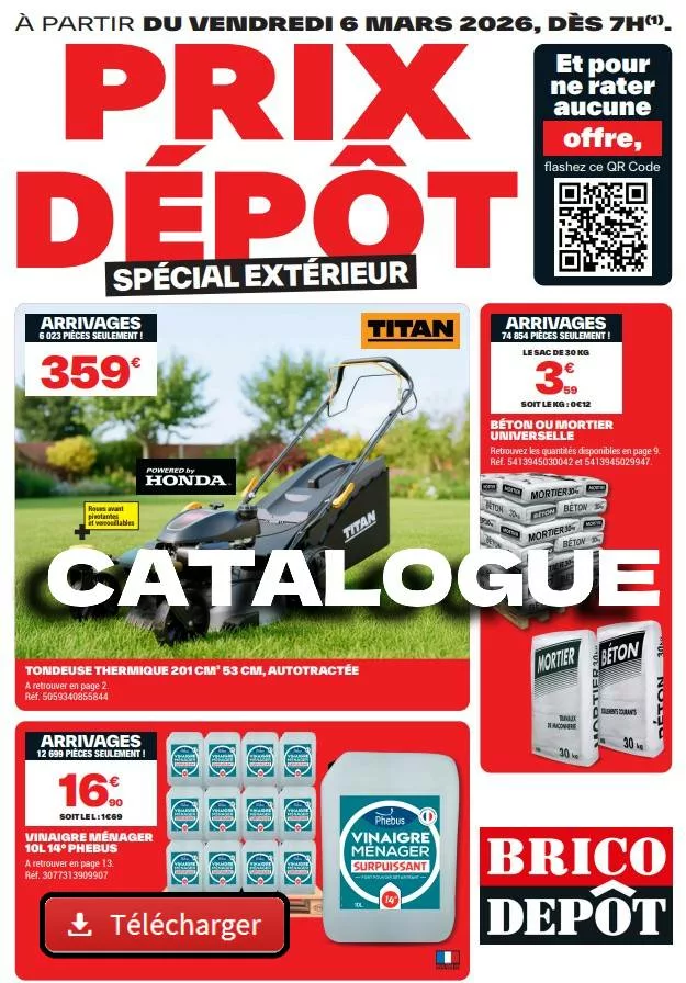 catalogue des arrivages brico dépôt du 6 mars 2026 prospectus des arrivages brico depot à télécharger en pdf