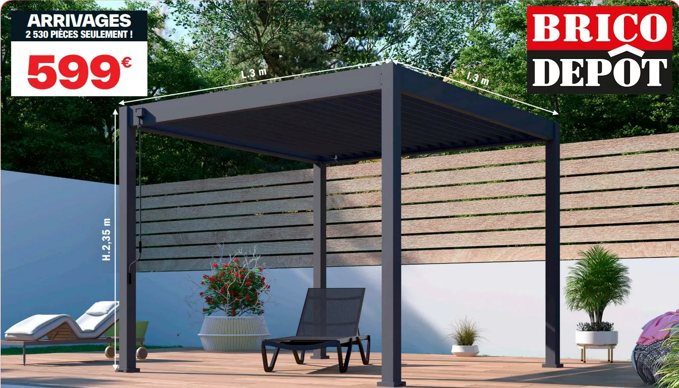Pergola en métal brico dépôt