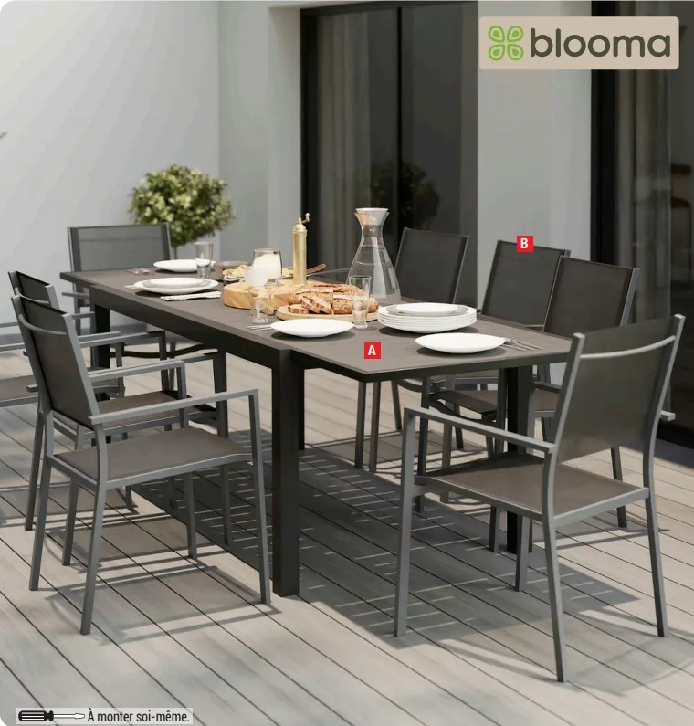 table de salon de jardin brico depôt