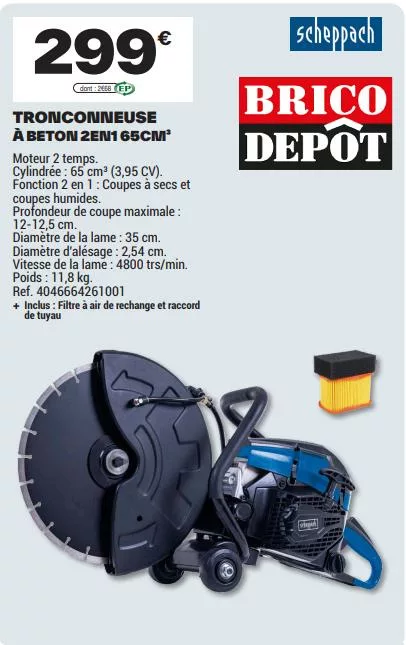 tronçonneuse disqueuse à béton brico dépôt