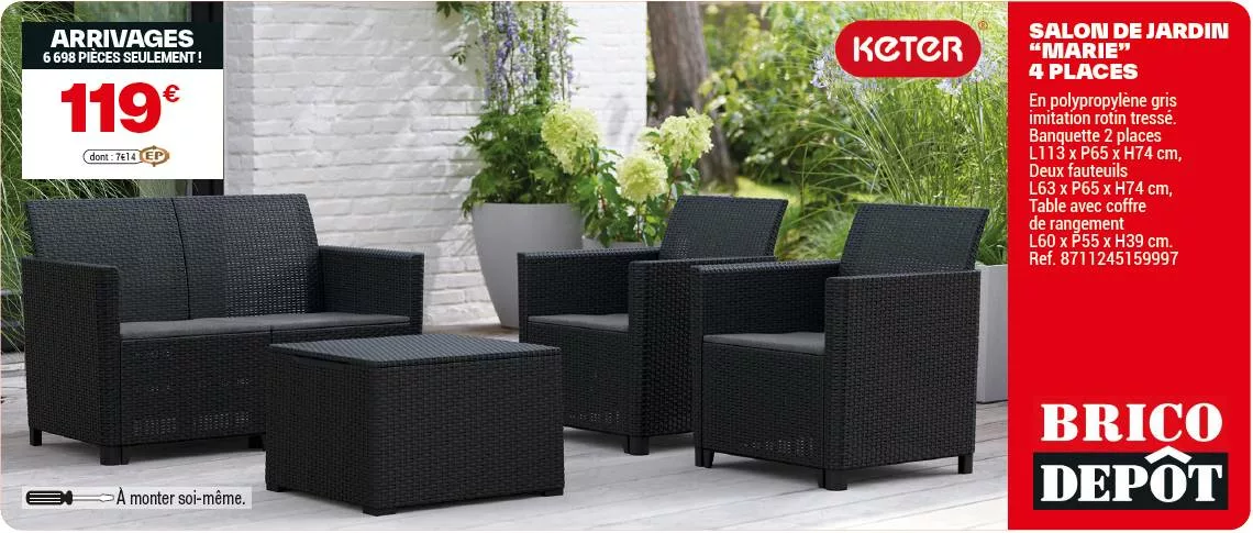 Arrivage salon de jardin brico dépôt dans le catalogue du 17 avril 2026