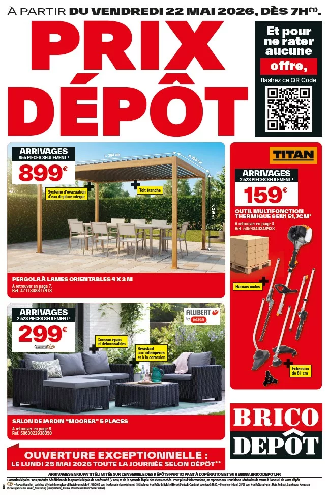Catalogue Brico Dépôt arrivage 2026 : découvrez les offres du 22 mai à télécharger en PDF Catalogue Brico Dépôt arrivage 2026 : découvrez les offres du 22 mai à télécharger en PDF