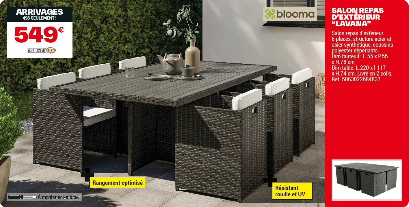 table de jardin brico dépot pour manger et revoir sur sa terrasse ou dans son jardin