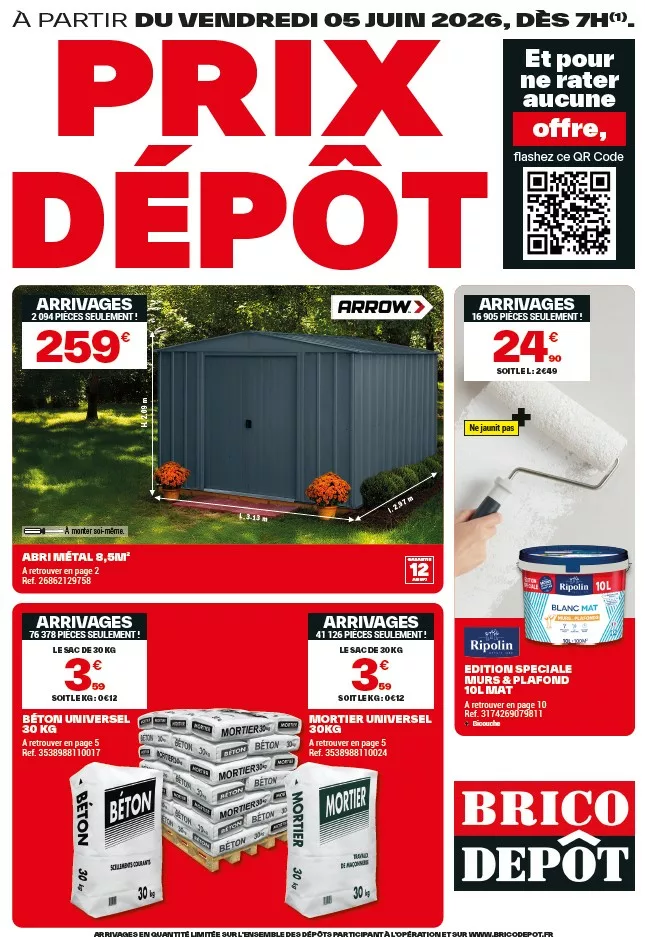 arrivage brico depot du 5 juin 2026 arrivage brico dépôt du 5 juin 2026