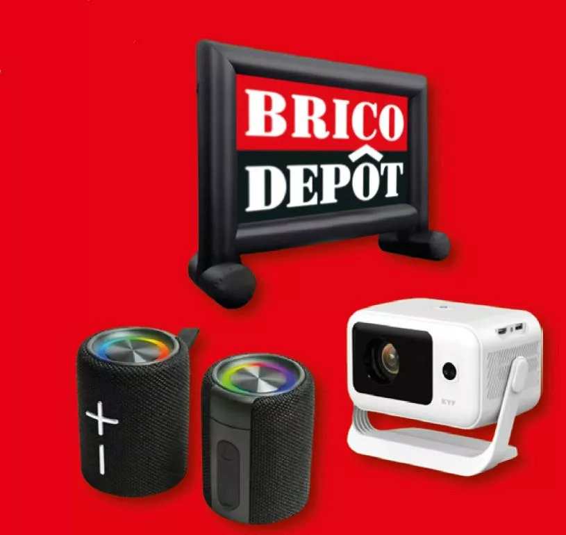 vidéo projecteur et écran cinéma de jardin brico dépôt