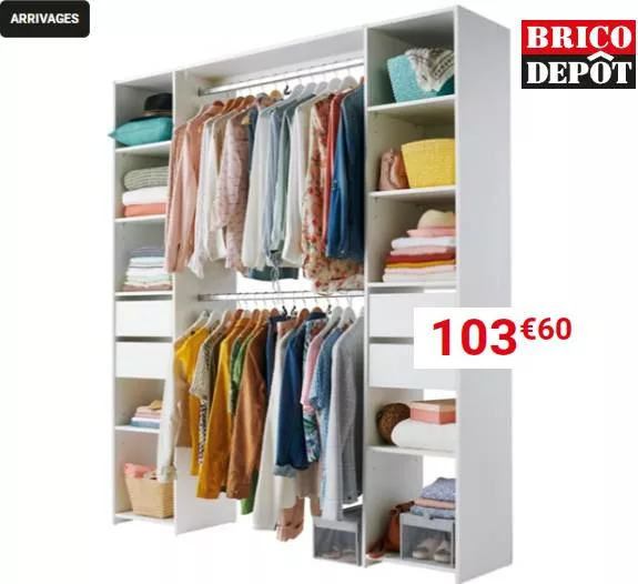 kit dressing double colonne brico dépôt
